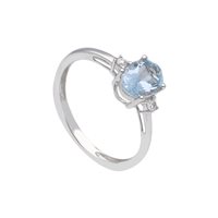 Anello Babila Milano Donna Bacia_Mi in Oro bianco Acquamarina 1.20 Ct 143386 - 143386